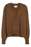 Loulou Studio Zanzibar Cropped Wool-cashmere Cardigan In Mocha
