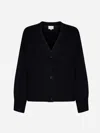 Loulou Studio Zanzibar Wool And Cashmere Cardigan In Black