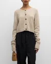Loulou Studio Zephir Cashmere Knit Cardigan In Beige