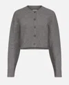 Loulou Studio Zephir Lds Cropped Cardigan In Gray