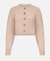Loulou Studio Zephir Lds Cropped Cardigan In Pink