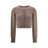 Loulou Studio Zephyr Knit Cardigan For Chic Elegance In Brown