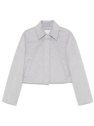Loulou Studio Long Sleeve Casual Jacket In Gray