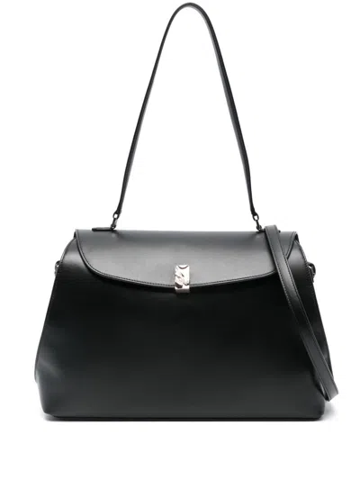 Loulou Studio Zion Shoulder Bag In Black