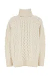 Loulou Studio Loulou Ivory Wool Blend Anar Oversize Sweater