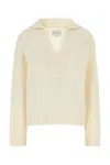Loulou Studio Loulou Ivory Cotton Blend Bahia Sweater