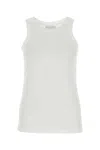 Loulou Studio Ribbed Cotton Tank Top In White