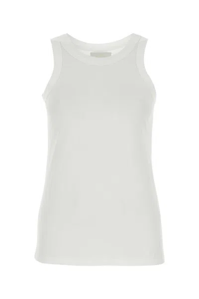 LOULOU STUDIO WHITE COTTON POSO TANK TOP