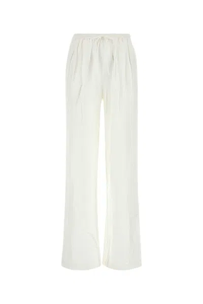 Loulou Studio Loulou White Silk Blend Soler Pant