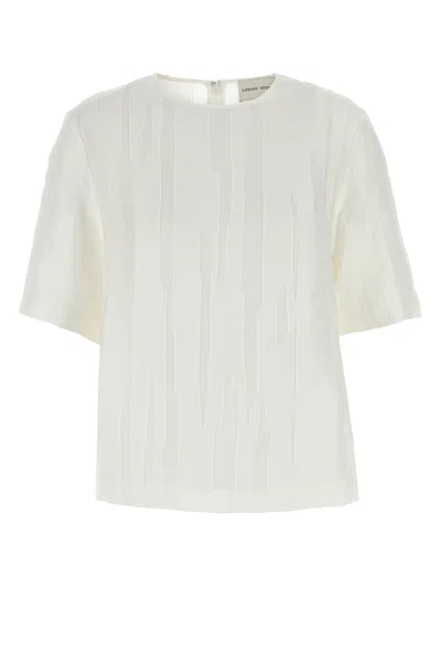 Loulou White Silk Blend Toba T-shirt