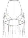 Loulou Studio Crystal-embellished Triangle-cup Top In Silver