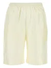 Loulou Studio Ivory Silk Zinnia Bermuda Shorts In Yellow