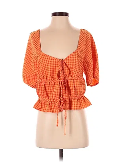 Pre-owned Louna 3/4 Sleeve Blouse In Orange