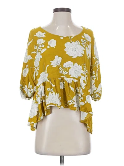 Pre-owned Louna 3/4 Sleeve Blouse In Yellow