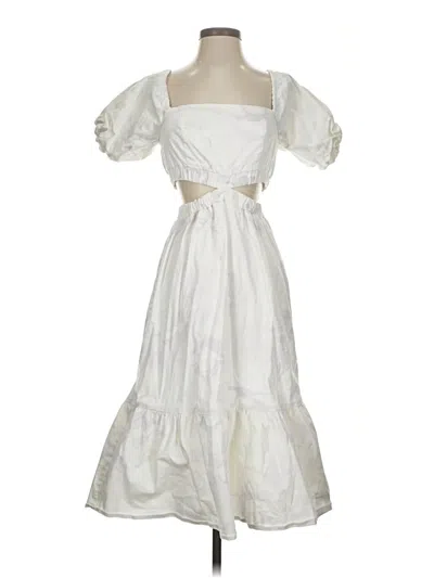 Pre-owned Louna Cocktail Dress In White