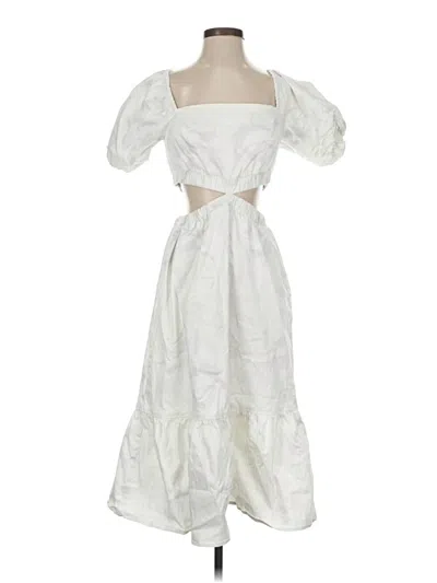 Pre-owned Louna Cocktail Dress In White