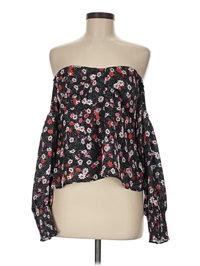 Pre-owned Louna Long Sleeve Blouse In Black