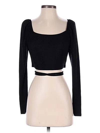 Pre-owned Louna Long Sleeve Top Black Sweetheart Neckline Tops