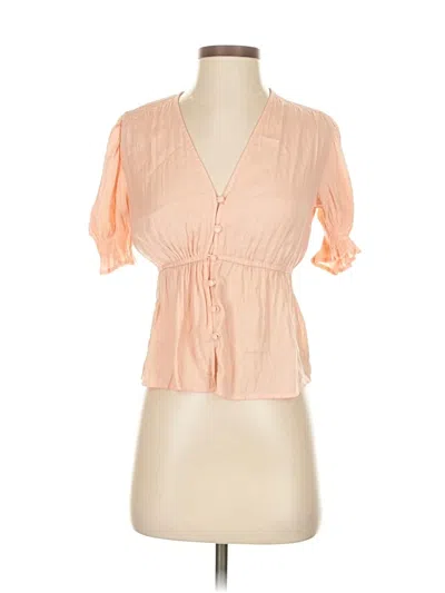 Pre-owned Louna Short Sleeve Blouse In Pink