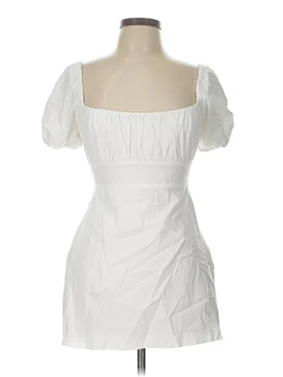 Pre-owned Louna Short Sleeve Top White Sweetheart Neckline Tops