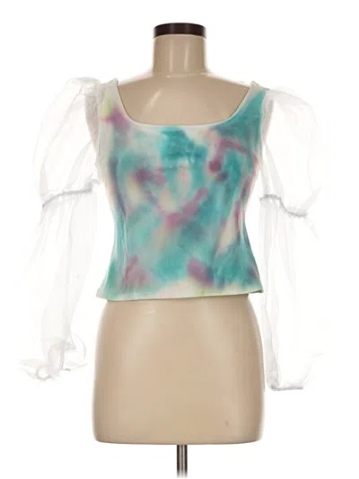 Pre-owned Louna Sleeveless Blouse In Teal