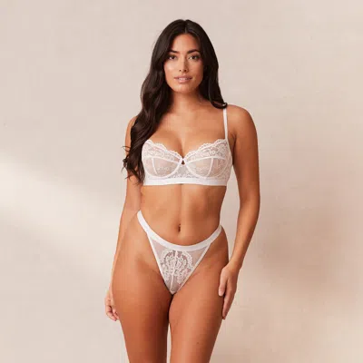 Lounge Blossom Balcony Bra In White