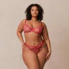 Lounge Blush Embroidered Balcony Bra In Red