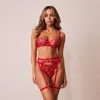 Lounge Cecily Intimates Set In Burgundy