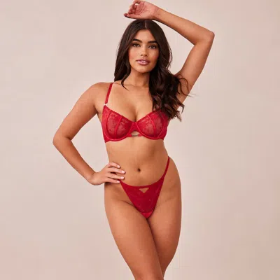 Lounge Flirt Balcony Bra In Red