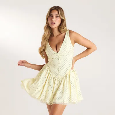 Lounge Lemon Polka Dot In Yellow