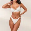 Lounge Ribbed Balcony Bra In White