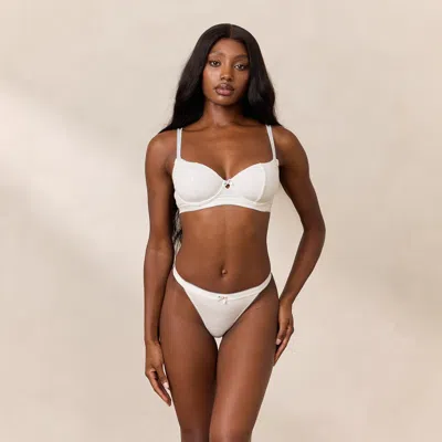 Lounge Rosebud Ribbed Balcony Bra In Multi