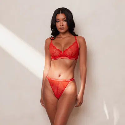 Lounge Royal Balcony Bra In Red