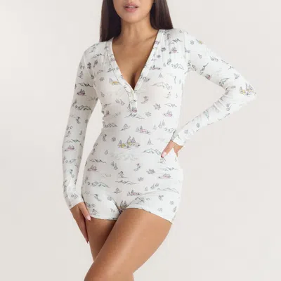 Lounge Ski Print In White