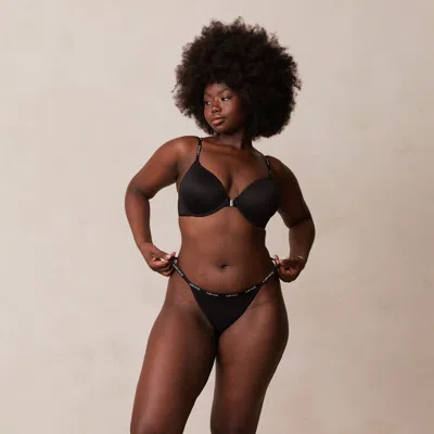 Lounge Smooth Front Fastening T-shirt Bra In Black