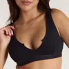 Lounge Soft Ribbed Push-up Bralette In Black