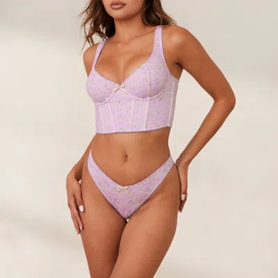 Lounge Sweet Longline Bra In Purple