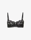 Lounge Underwear Womens Black Blossom Stretch-lace Balconette Bra In Black
