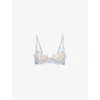 Lounge Underwear Womens  Flora Plunge Embroidered Lace Bra