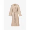 Lounge Underwear Womens  Waffle Textured Cotton-blend Dressing Gown In Mink