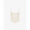 Lounge Underwear Womens Christina Intimates Mesh Corset White Xs