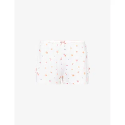 Lounge Underwear Womens White Fruit-print Modal-jersey Pyjama Shorts Xs