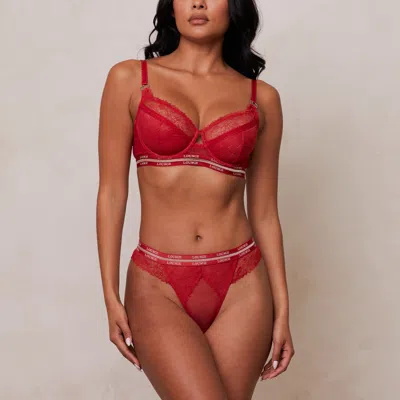 Lounge Vogue Balcony Bra In Red