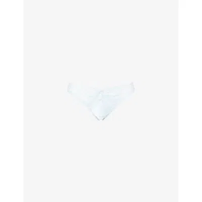 Lounge Womens  Underwear Scandal Embroidered Lace Thong In Blue