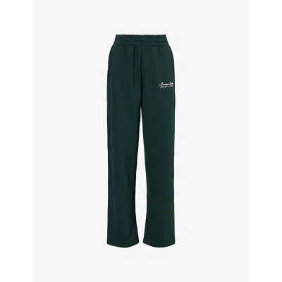 Lounge Womens Classic Straight-leg Cotton-blend Jogging Bottoms Forest Green Xs