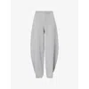 Lounge Womens Grey Marl Balloon-leg Knitted Jogging Bottoms In Gray