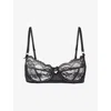 Lounge Womens  Underwear Adelyn Balcony Lace Bra In Black
