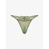 Lounge Womens  Underwear Brianna Lace G-string In Green