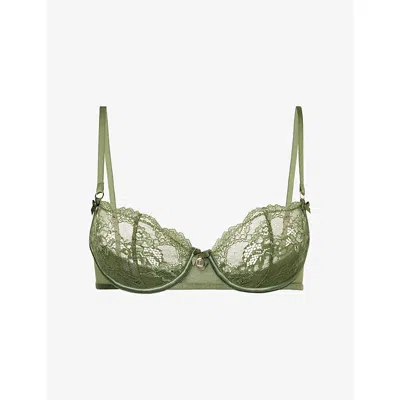 Lounge Brianna Plunge Bra In Green