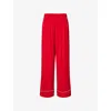 Lounge Womens Red Alpine Dreams Stretch-modal Pyjama Bottoms In Red